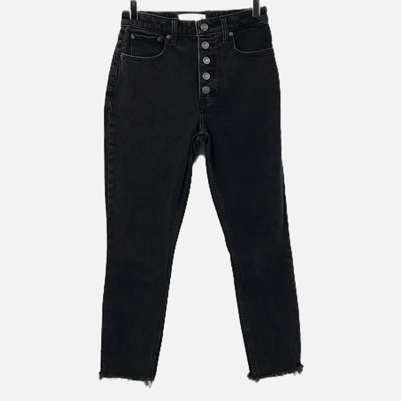 Abercrombie & Fitch Curve Love Skinny High Rise Jeans in Black - NWOT - 26/2s - Picture 2 of 10